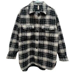 NWT Banana Republic Oversized Boucle Alpaca Blend Shirt Jacket